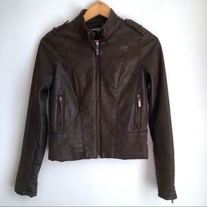 Faux Leather Moto Jacket